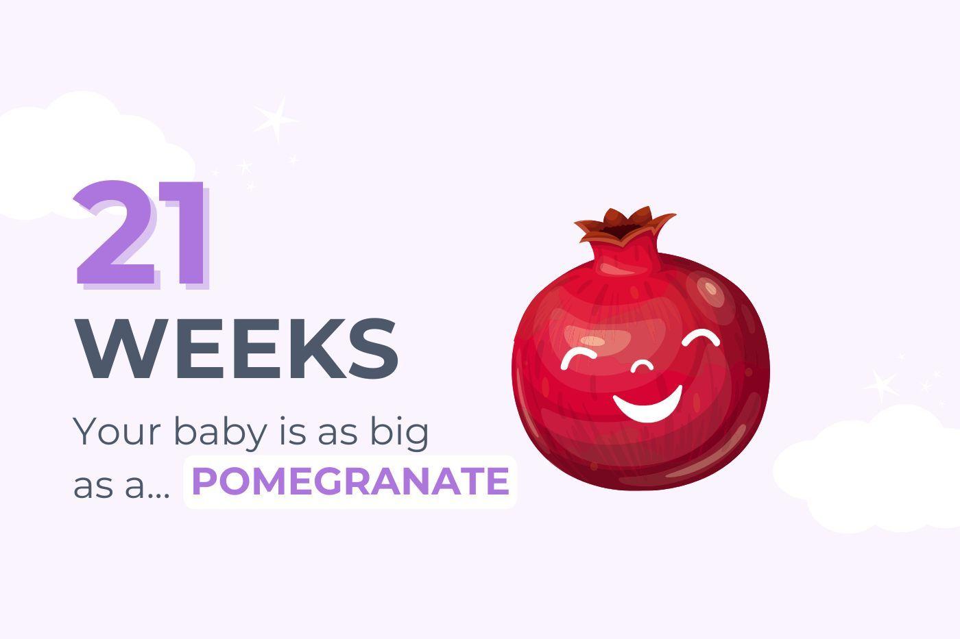 21 weeks pregnant: Your baby is as big as a pomegranate