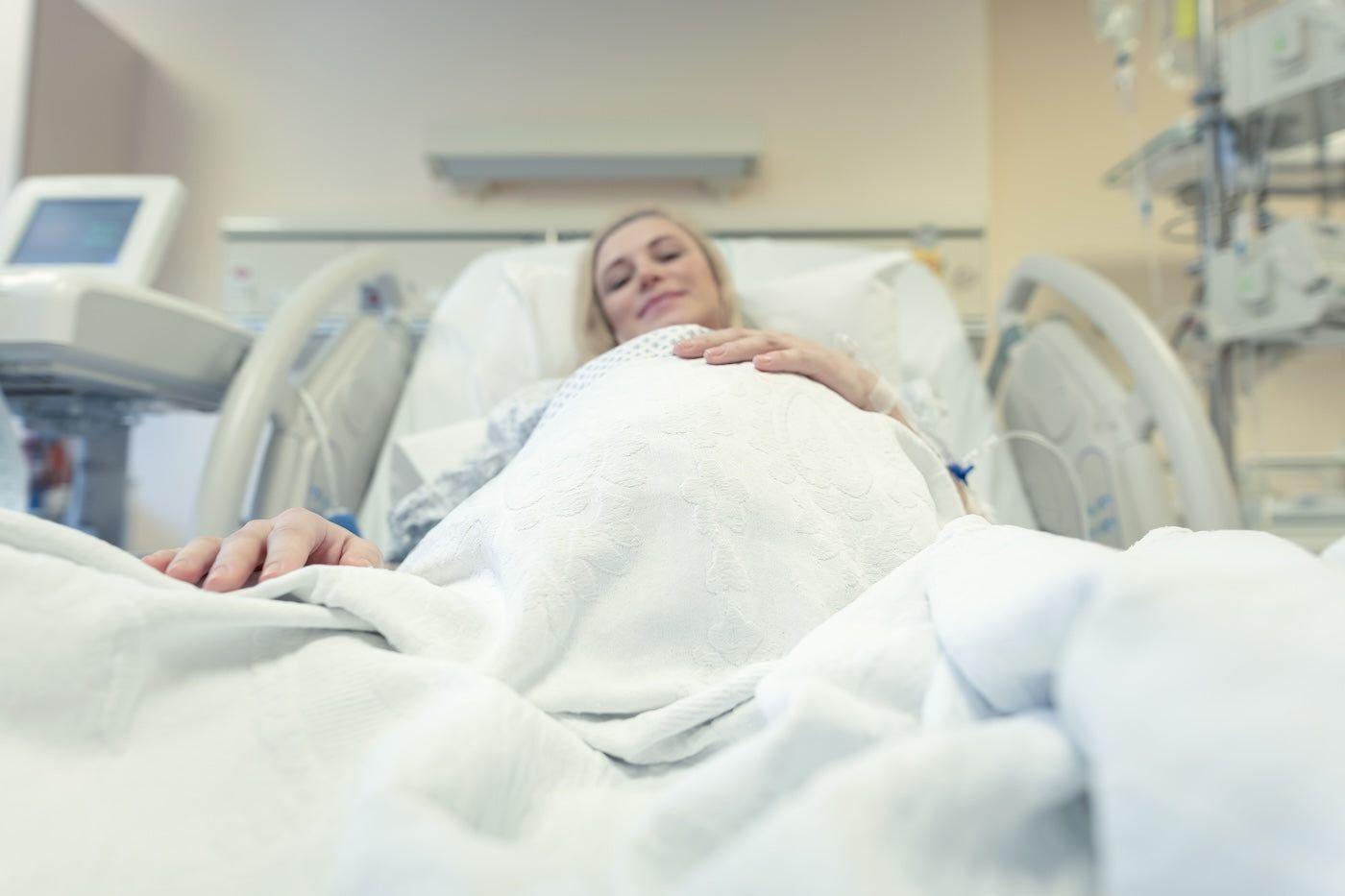 An expectant mum prepares for labour induction