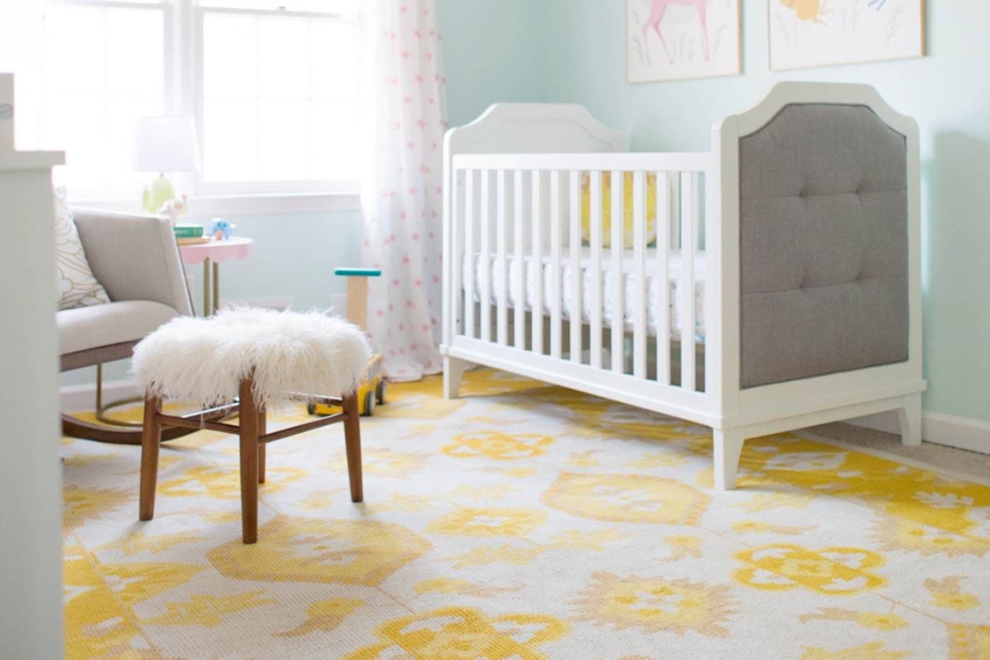 yellow-nursery-with-cot