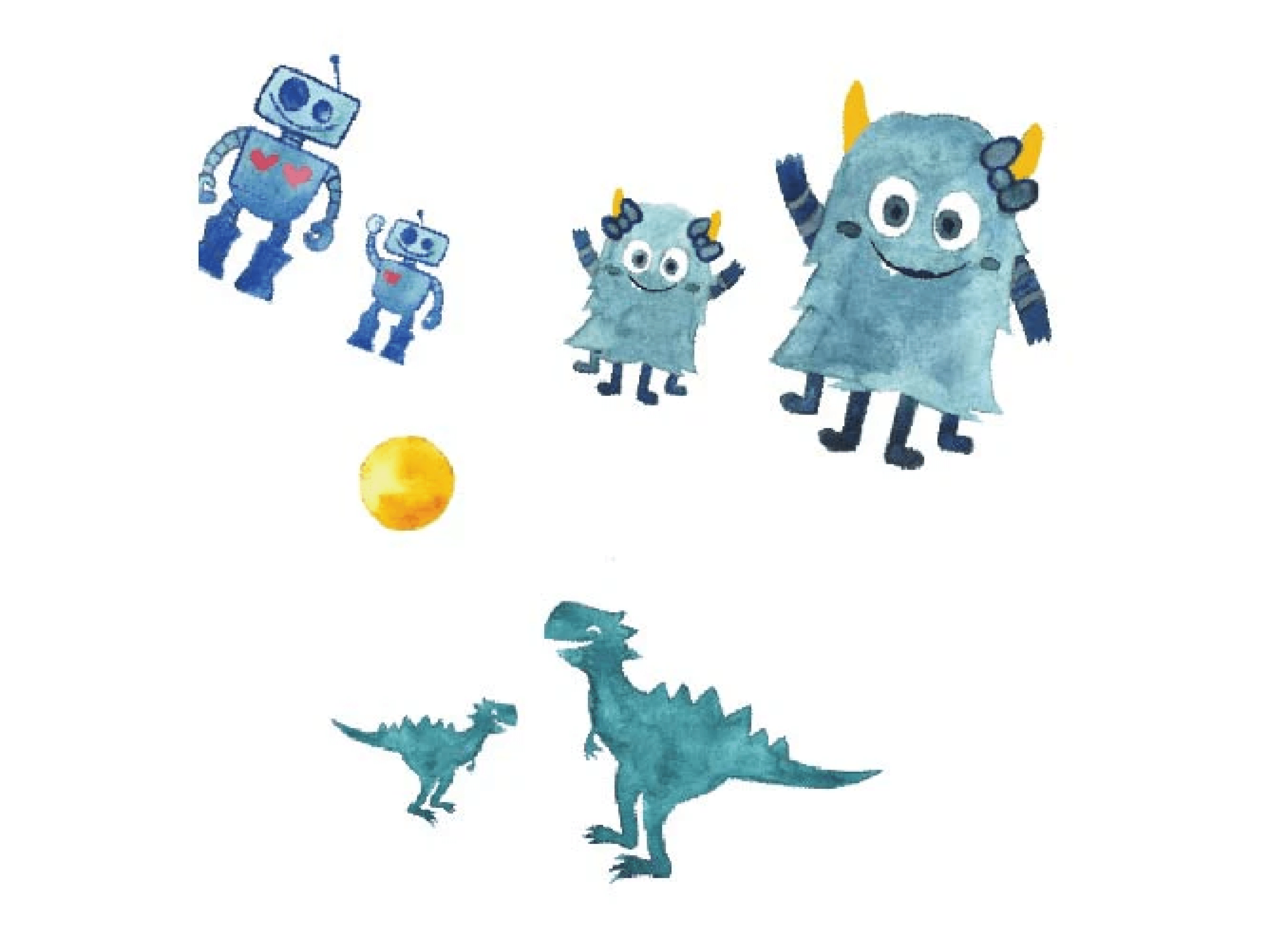 Paquete de 5 bodis con personajes