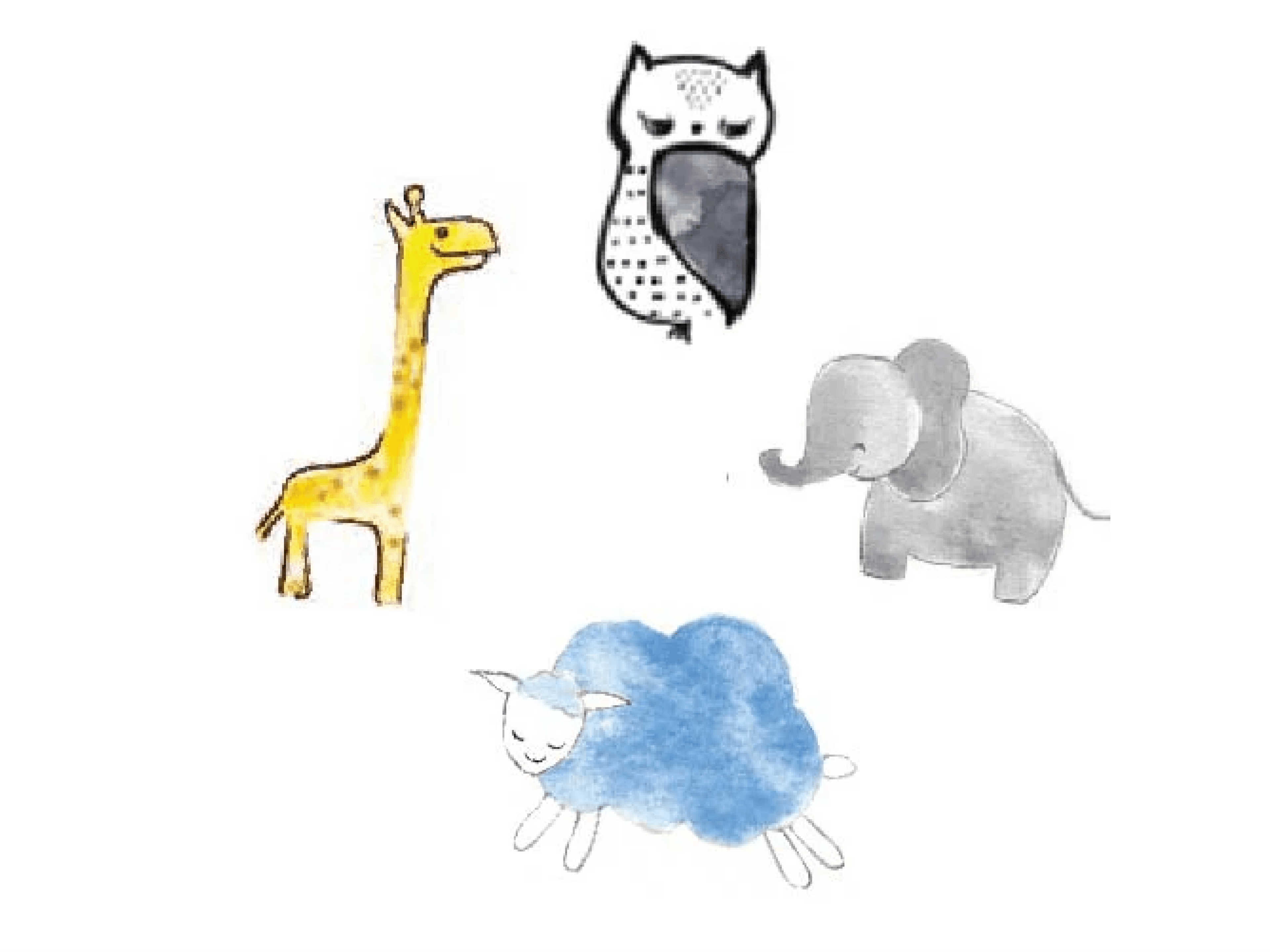 Paquete de 5 bodis con estampado de animales