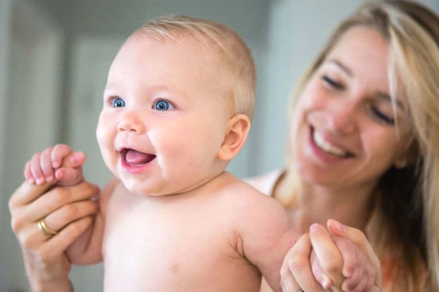 A mom holds her new baby